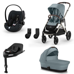 Cybex Gazelle S 4w1 Sky Blue z fotelikiem Cloud G i-Size PLUS i bazą G