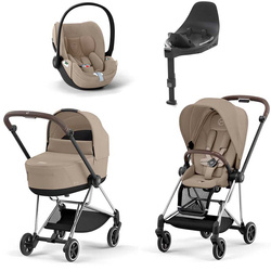 Cybex Mios Cozy Beige zestaw 4w1 z fotelikiem Cloud T Plus i bazą T